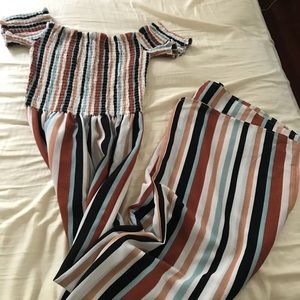 Striped jumpsuit